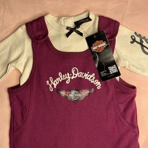 HARLEY-DAVIDSON | Harley-Davidson Baby Girls’ Long Sleeve Tee & Knit Overalls